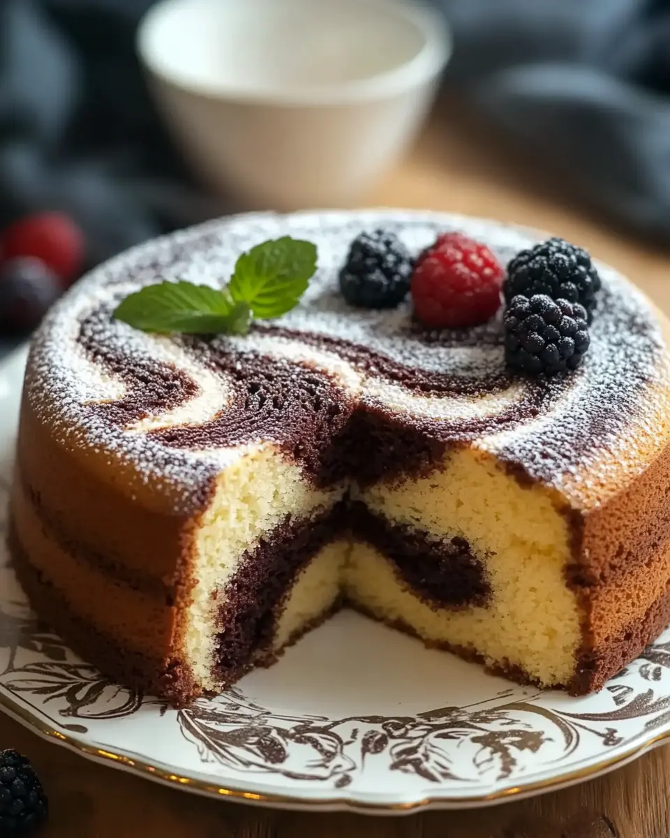 Saftiger Marmorkuchen vom Blech – Omas bestes Rezept für jede Gelegenheit First Image First Image