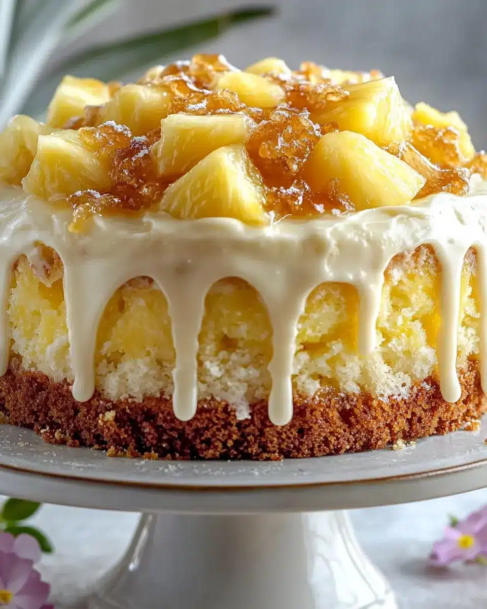 Hawaiianischer Ananas-Kuchen-Genuss First Image First Image