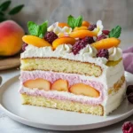 Ostertorte Pfirsich Melba – fruchtig-leichtes Highlight zu Ostern First Image First Image