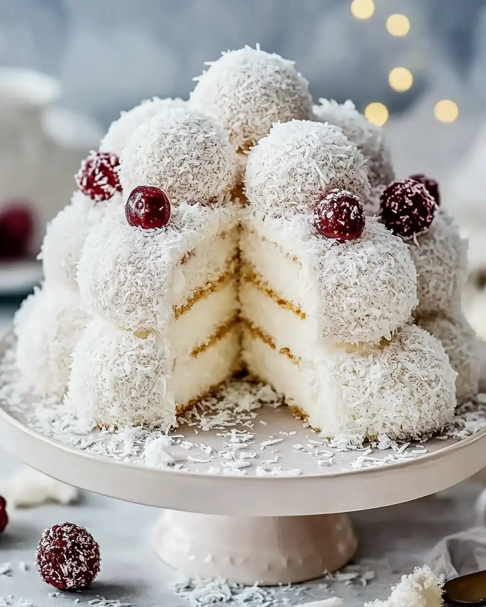 Festliche Schneeballtorte: Himmlisch Leichte Versuchung! 7 f6bsjlurmj8t5euft11y