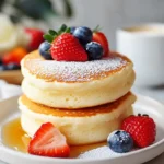 Flauschige japanische Soufflé Pfannkuchen – Das perfekte luftige Frühstückserlebnis First Image First Image