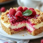 Himbeer Streusel Kuchen mit Joghurt Cheesecake – sommerlich, cremig und knusprig First Image First Image