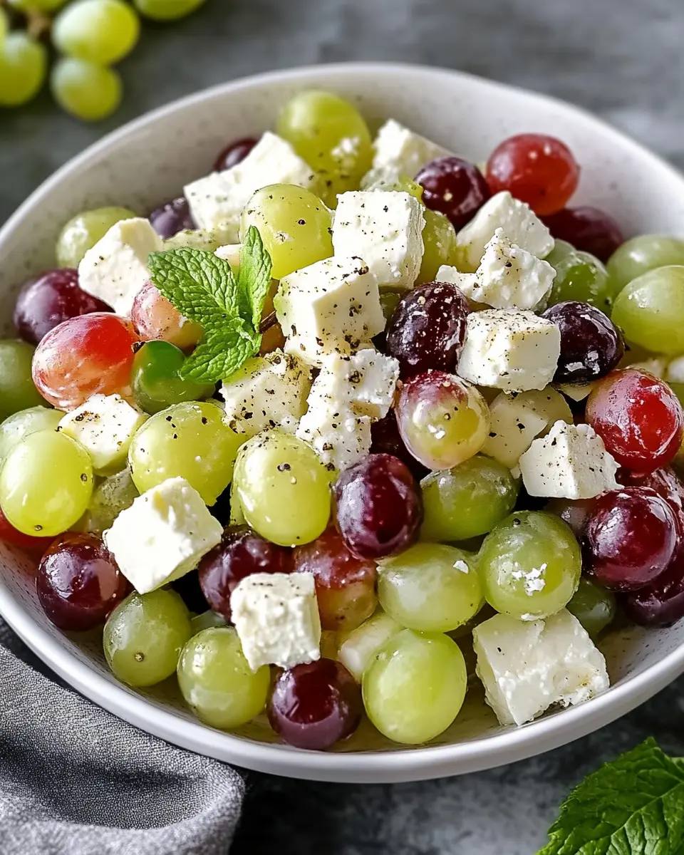 Trauben Käse Salat – Bester Sommersalat in 5 Minuten First Image First Image