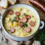 Kartoffelsuppe mit Würstchen von Oma First Image First Image