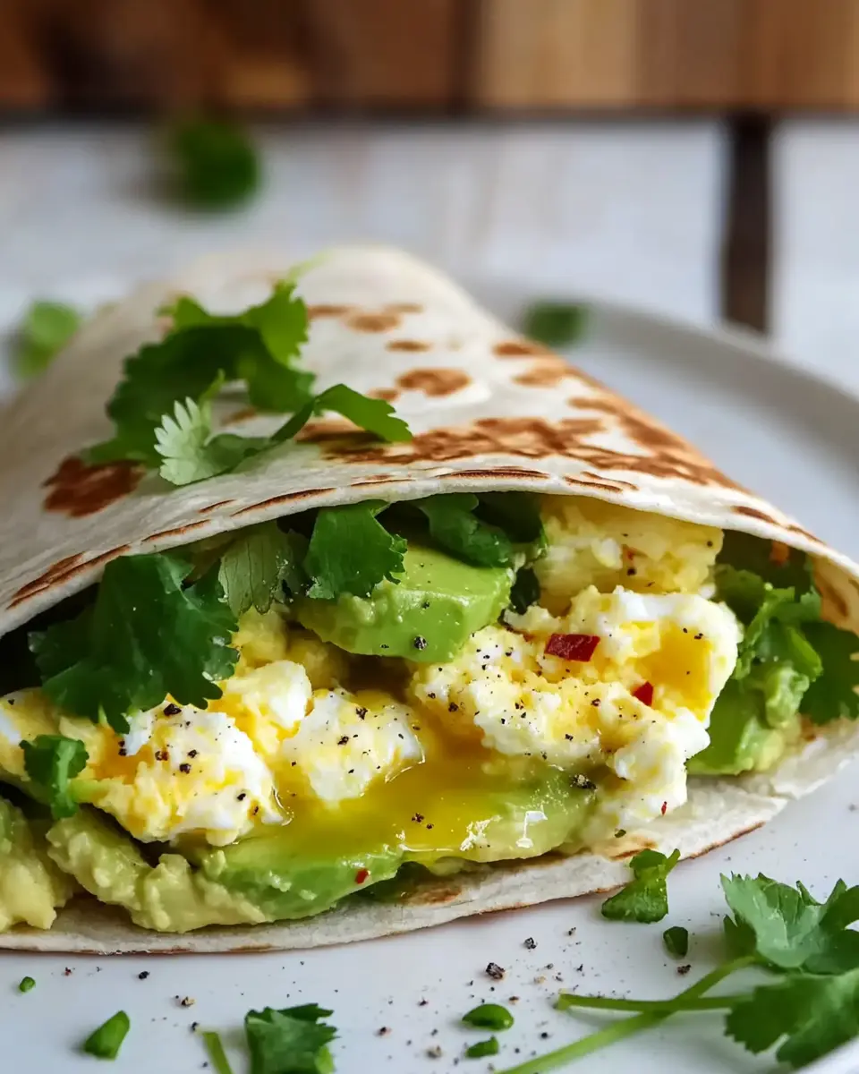 Frühstückswrap mit Ei und Avocado First Image First Image