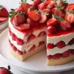 Erdbeertorte Rezept – Cremige Sommertorte mit Erdbeeren First Image First Image