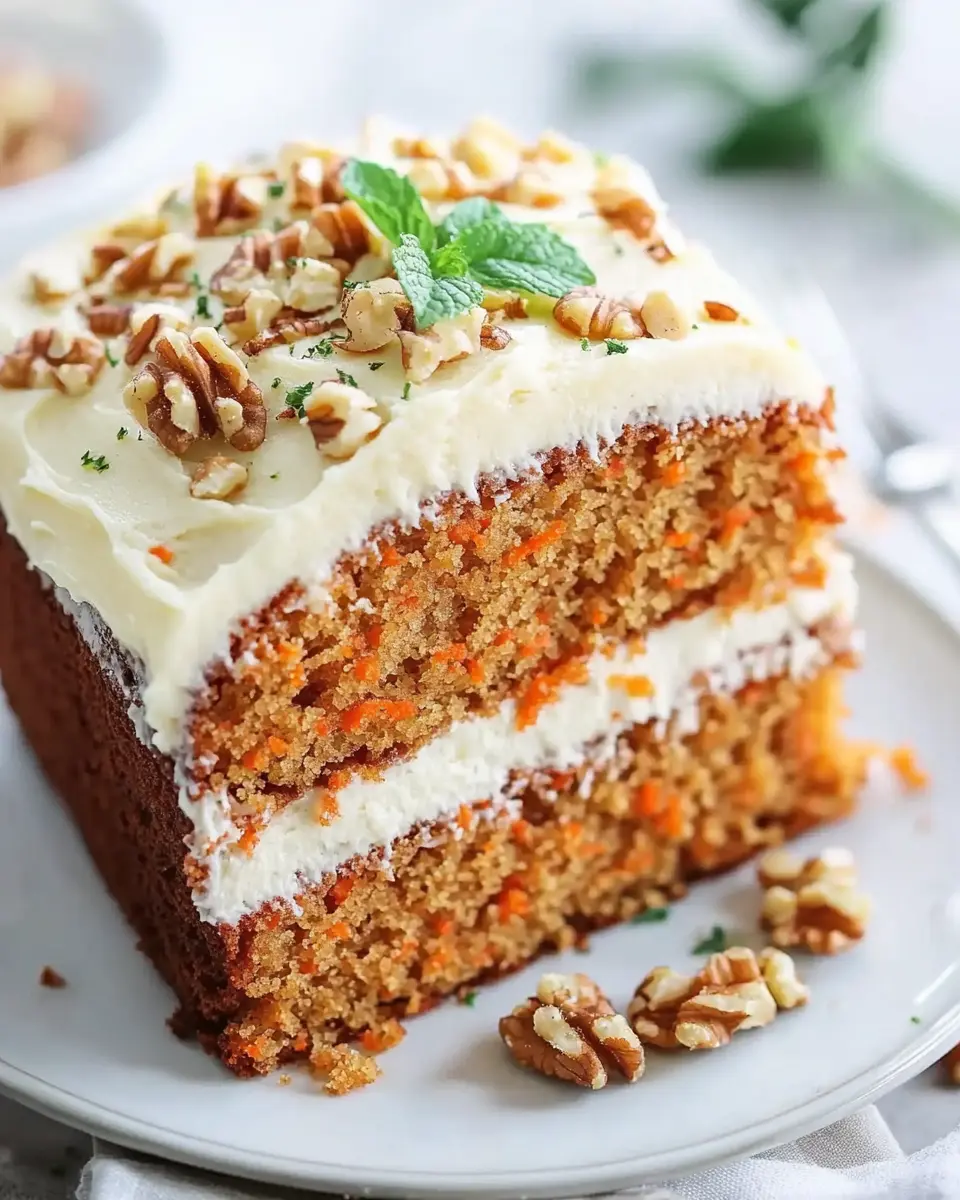 Saftiger Karottenkuchen mit Frischkäseguss – einfach, locker und unwiderstehlich First Image First Image