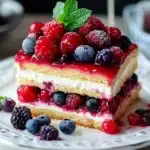 Beeren Cremetorte mit luftigem Biskuit – Fruchtig, Cremig & Sommerlich First Image First Image