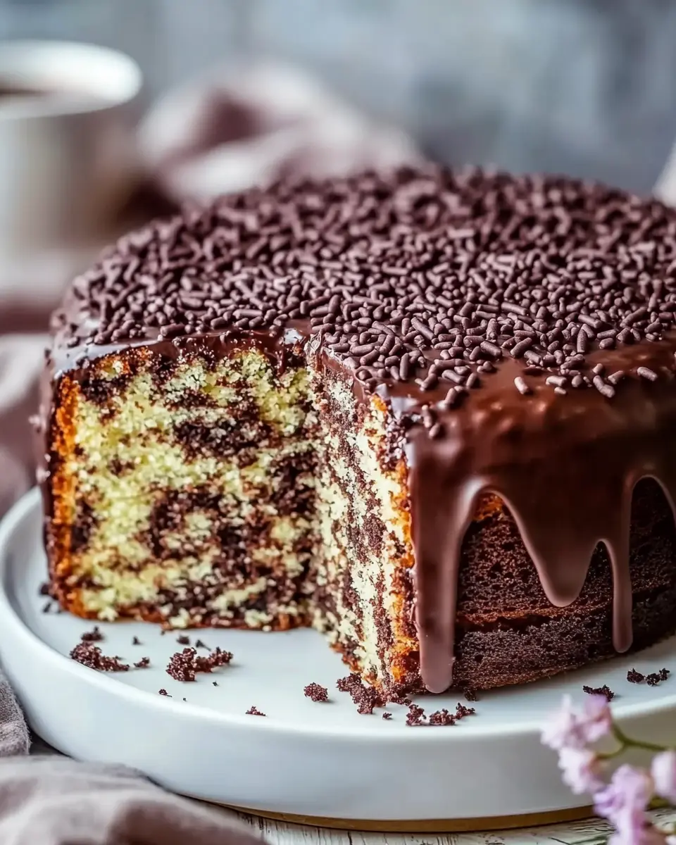 Kuchen mit Schokostreuseln – Bester Rührkuchen First Image First Image