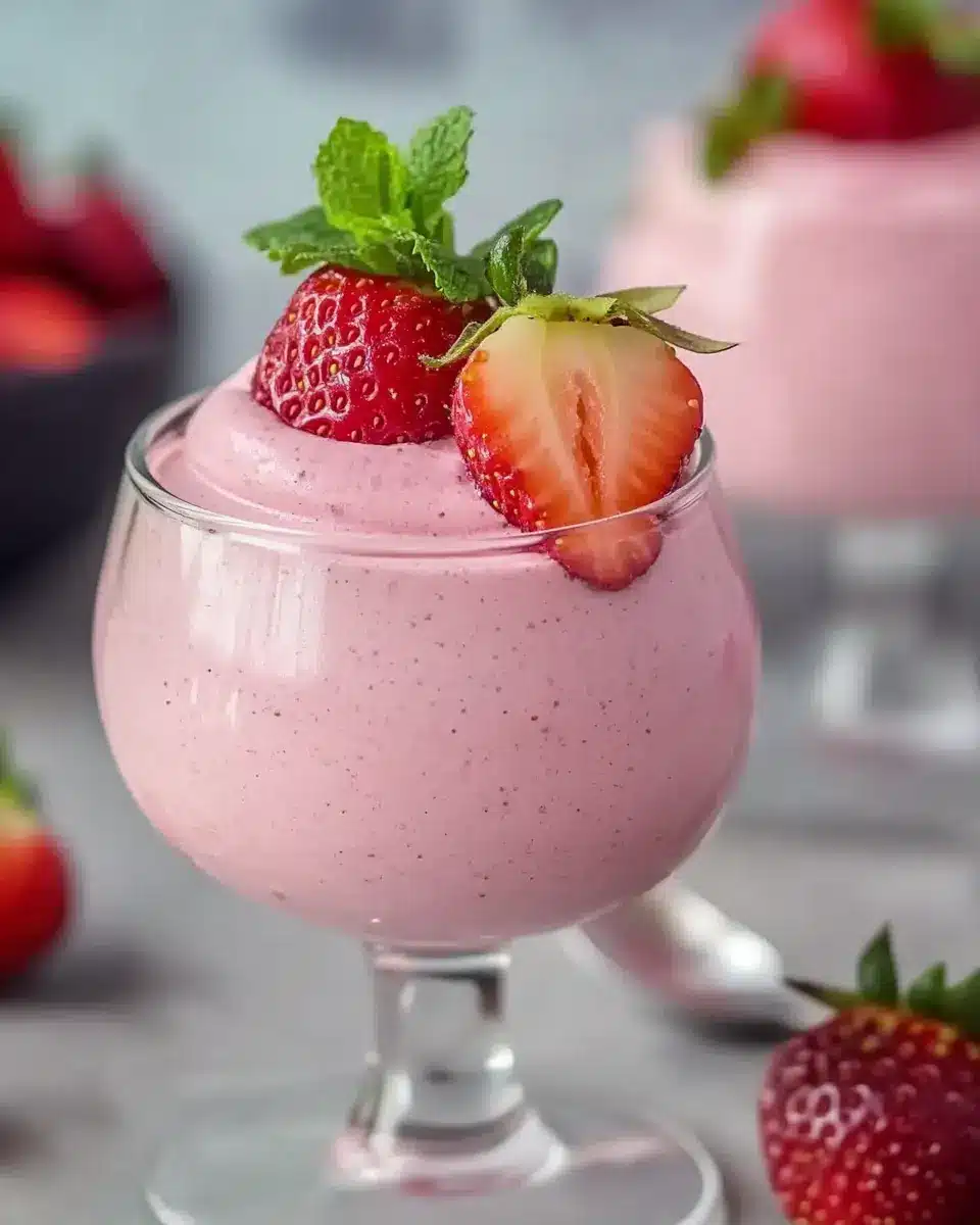 Erdbeermousse – Luftig-leichtes veganes Sommerdessert zum Verlieben First Image First Image