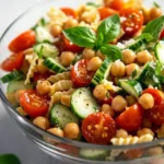 Kichererbsen Salat mit Gurke und Tomaten – Frisch, leicht & gesund First Image First Image