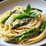 Zitronen Parmesan Spaghetti mit grünem Spargel – Schnell & Aromatisch First Image First Image