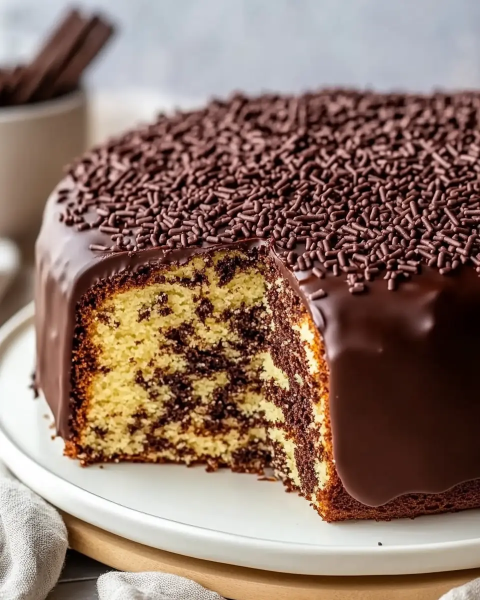 Kuchen mit Schokostreuseln – Bester Rührkuchen First Image First Image