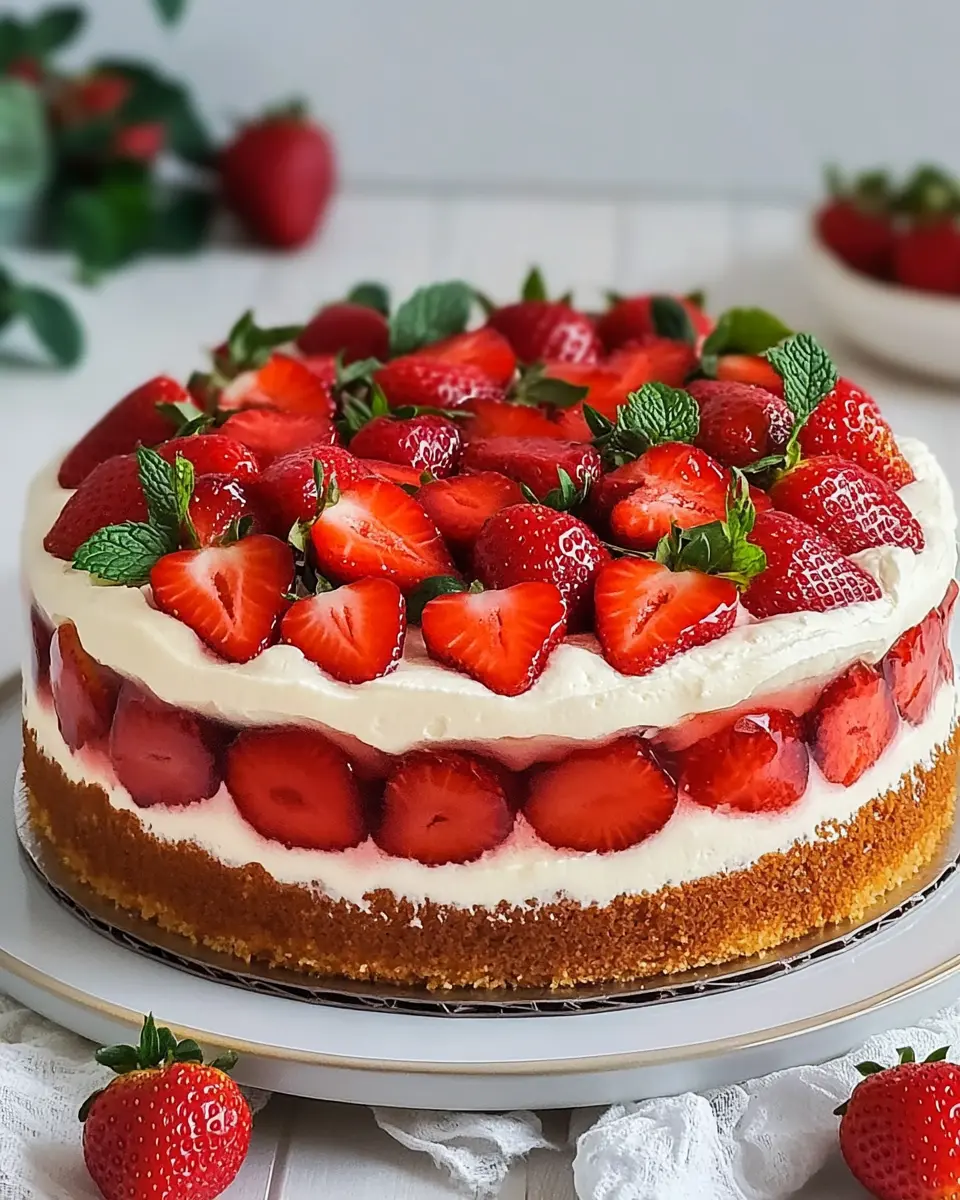 Erdbeerkuchen mit Mascarpone First Image First Image
