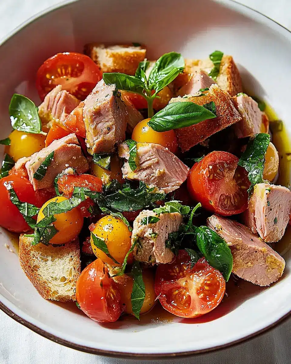Tomaten-Brotsalat mit Thunfisch First Image First Image