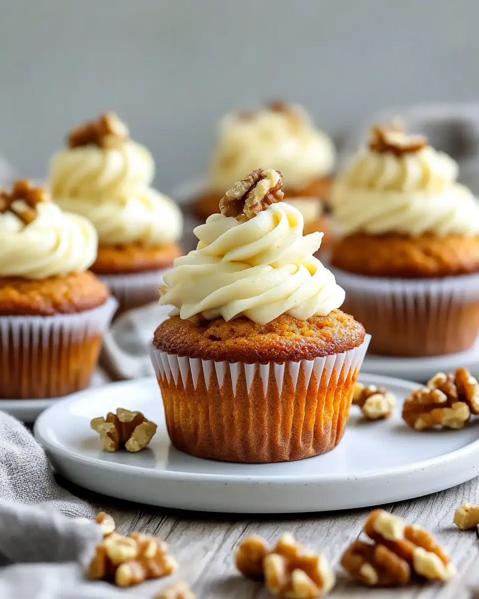 Carrot Cake Cupcakes mit Walnuss – Saftig & Einfach First Image First Image