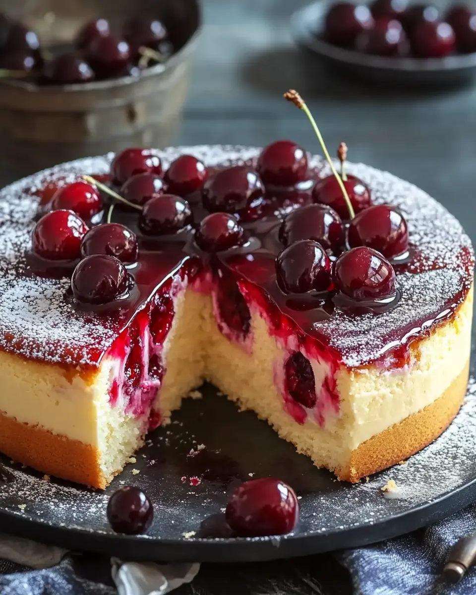 Bester Quark Kuchen mit Kirschen – Einfach & Saftig First Image First Image