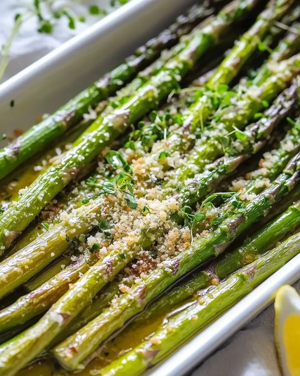 Ofengerösteter Spargel mit Knoblauch Parmesan – Einfach & Aromatisch First Image First Image