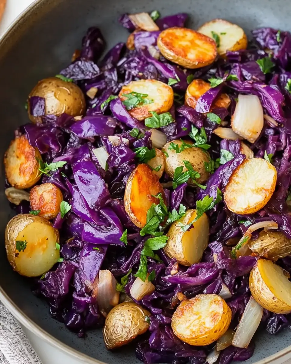 Rotkohl Pfanne mit Kartoffeln First Image First Image