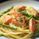 Spaghetti mit Lachs und Spargel First Image First Image