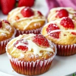 Erdbeer Muffins mit weißer Schokolade First Image First Image