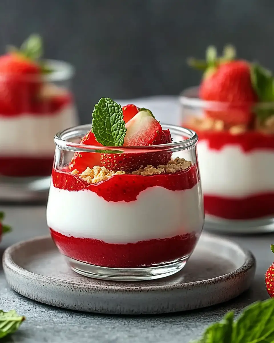 Erdbeer Dessert im Glas mit Joghurt – 5 Gründe First Image First Image