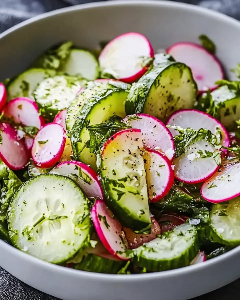 Frischer Gurken Radieschen Salat First Image First Image