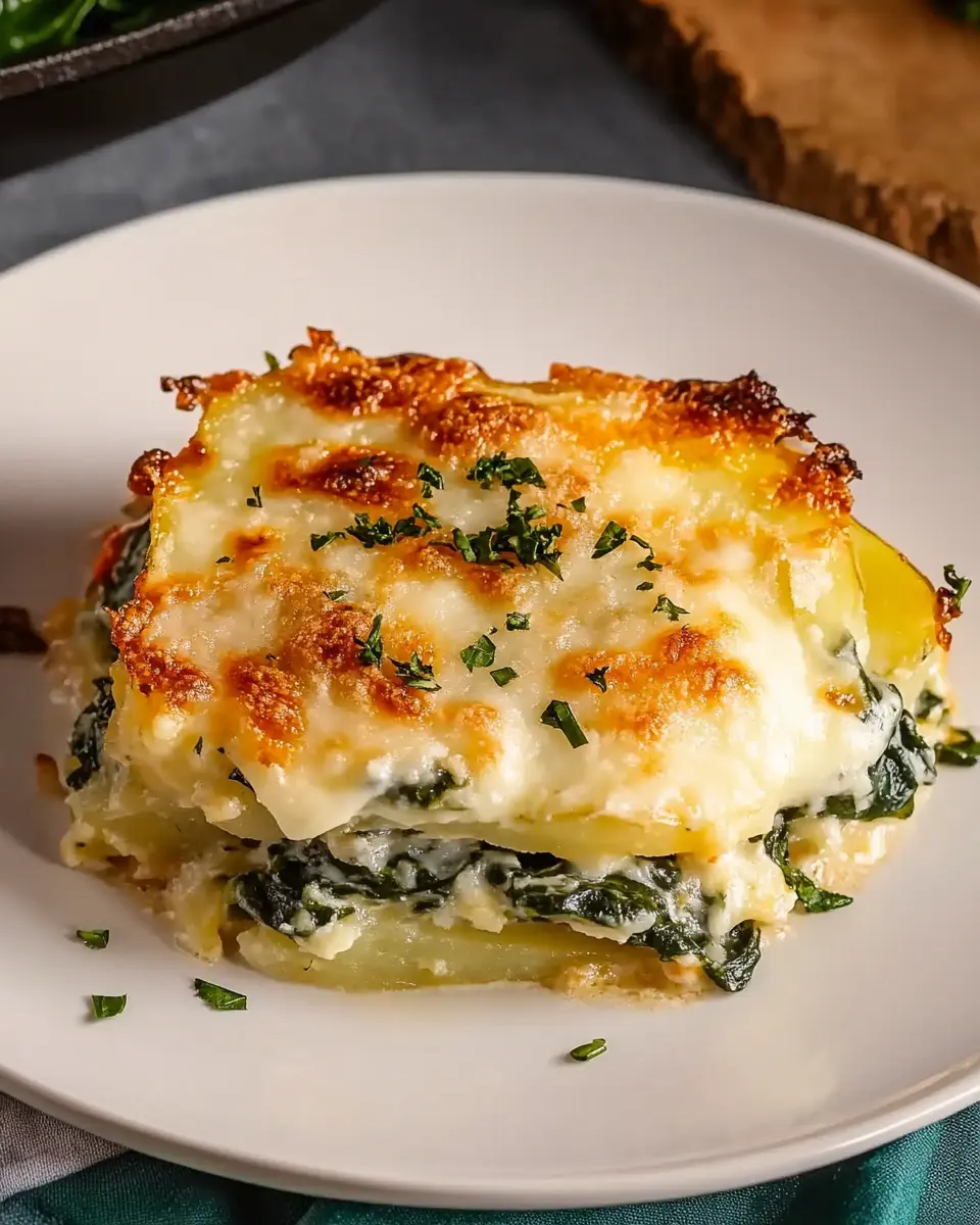 Kartoffel Spinat Gratin – Einfach & Cremig First Image First Image
