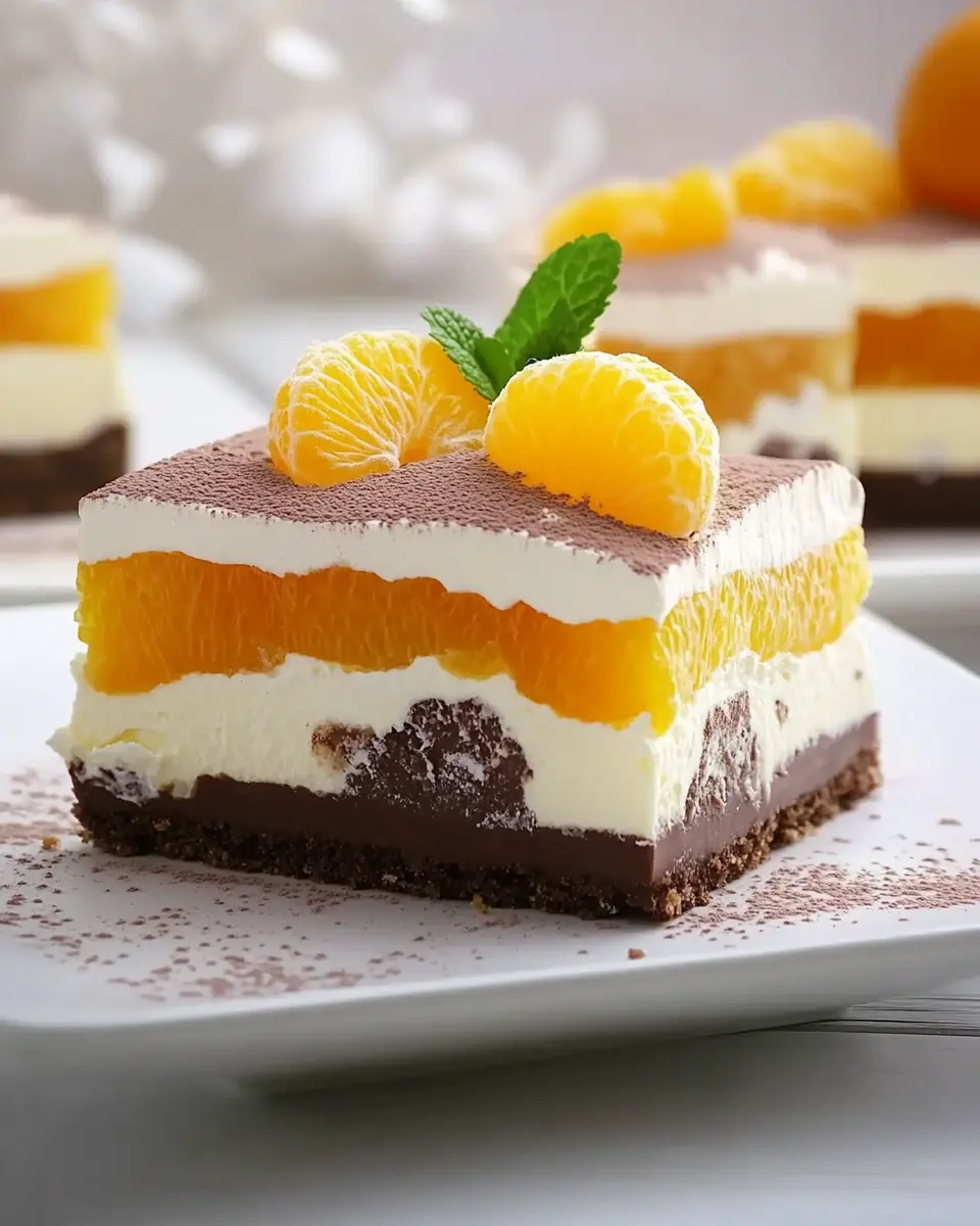 Mandarinen Mascarpone Torte – Fruchtig & Cremig mit Schokoboden First Image First Image