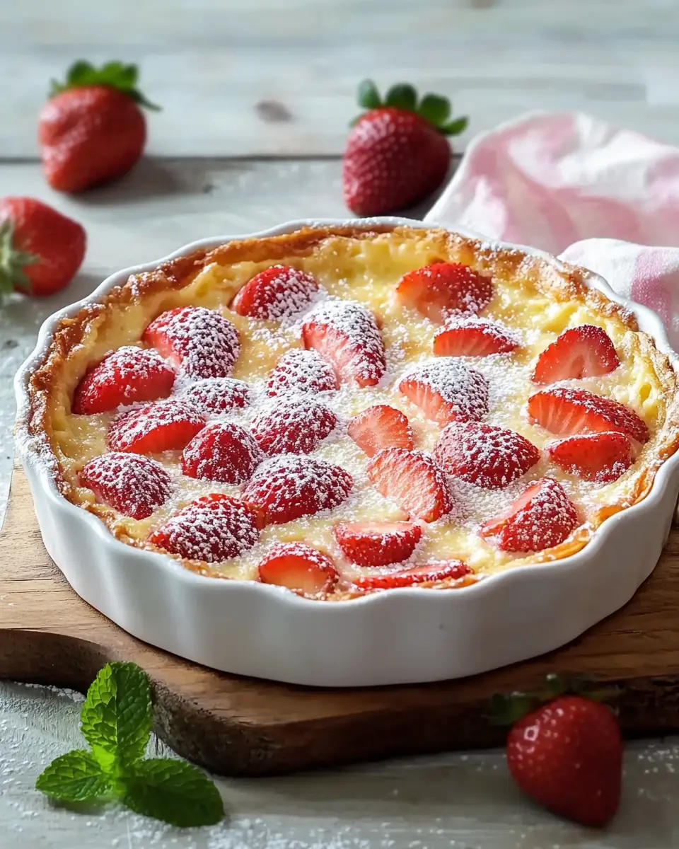 Erdbeer Clafoutis – Einfaches & Cremiges Ofendessert First Image First Image