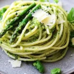 Spaghetti mit Spargel und Bärlauchpesto First Image First Image