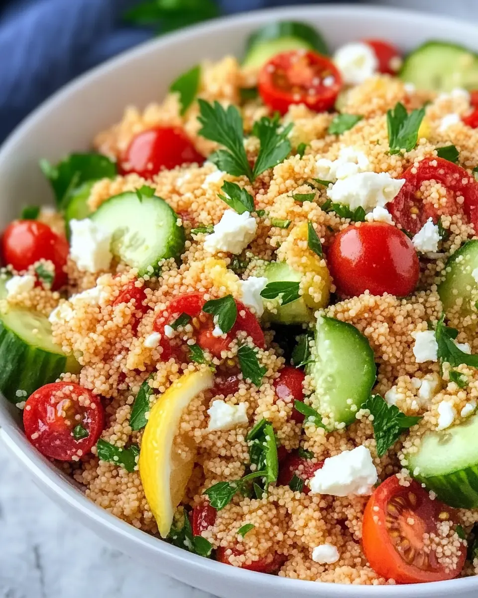 Schneller Couscous Salat mit Feta – Bestes Rezept First Image First Image