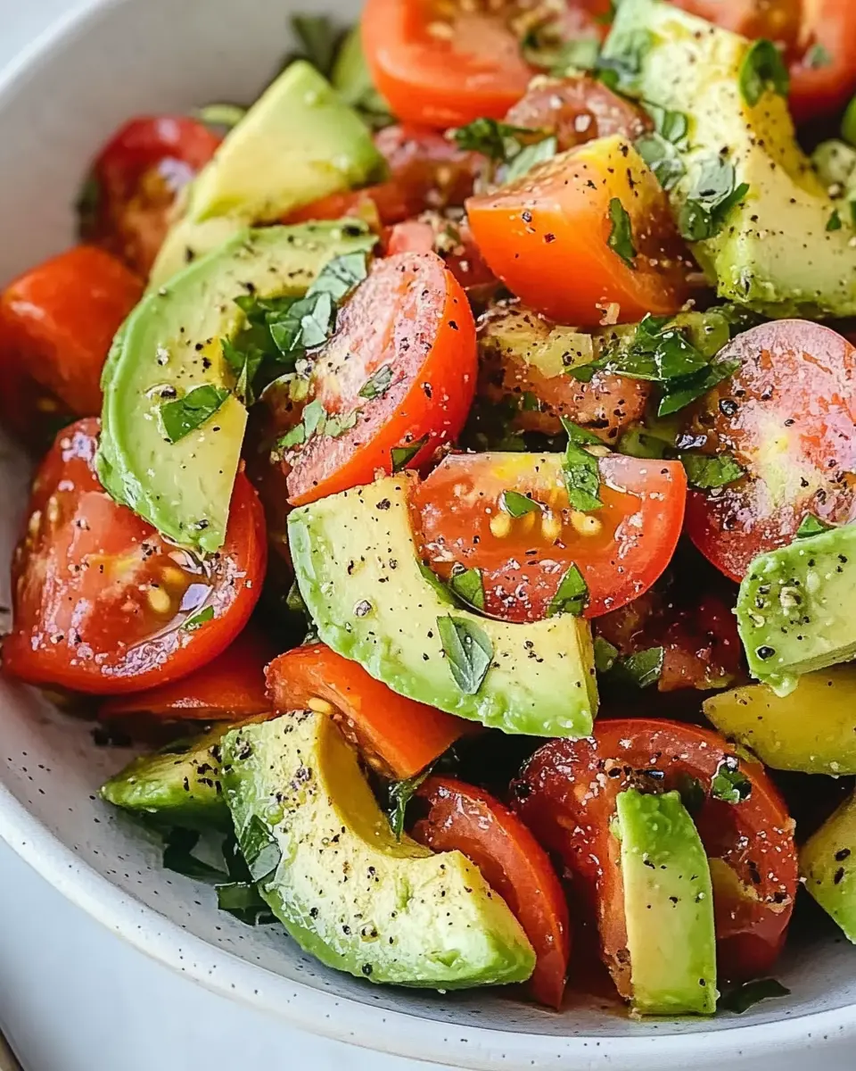 Avocado Tomaten Salat – Bestes Rezept in 10 Minuten First Image First Image