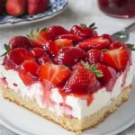 Bester Erdbeerkuchen vom Blech mit Puddingcreme First Image First Image
