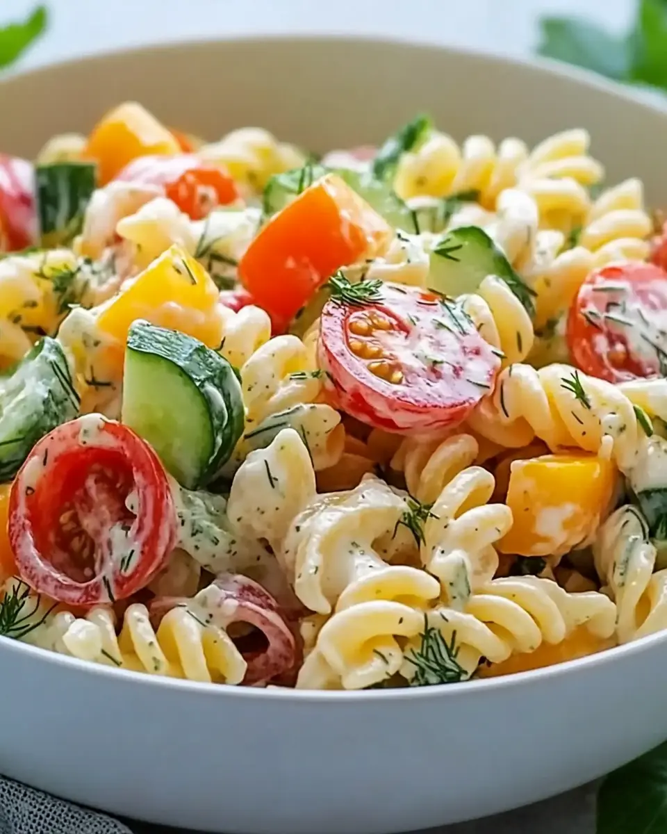 Nudelsalat mit Joghurtdressing First Image First Image