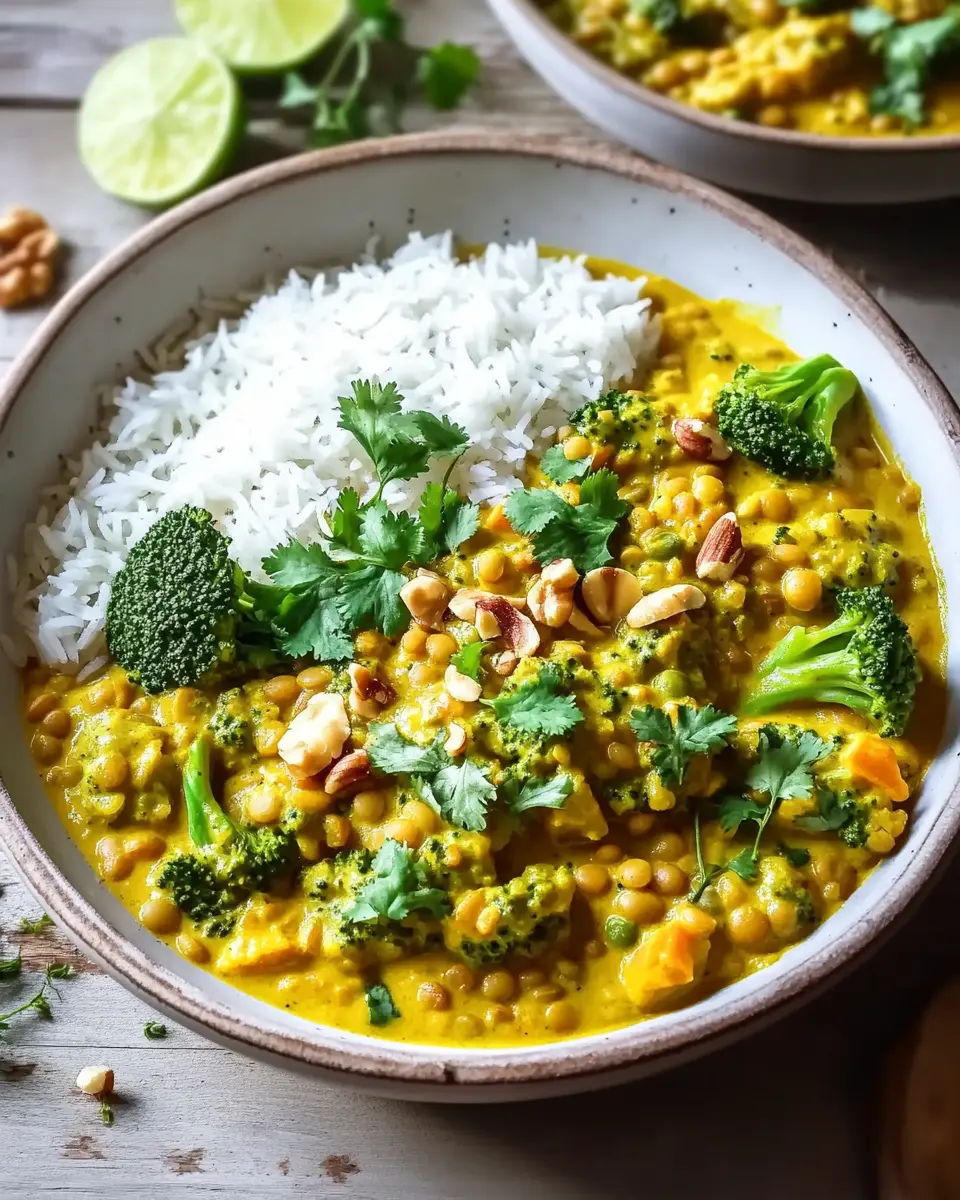 Brokkoli Curry mit Linsen – Einfach & Cremig First Image First Image