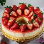 Erdbeer Kuchen mit Obstboden und Pudding – Einfach & Saftig First Image First Image