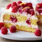 Zitronenkuchen mit Frischkäse und Himbeeren – Saftig & Erfrischend First Image First Image