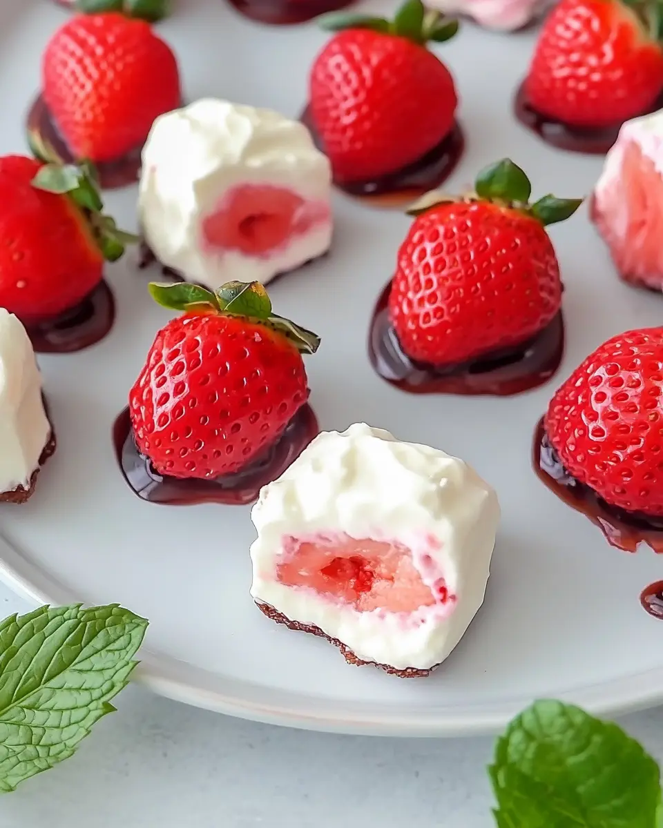 Erdbeer Joghurt Bites – Das beste Sommerdessert First Image First Image