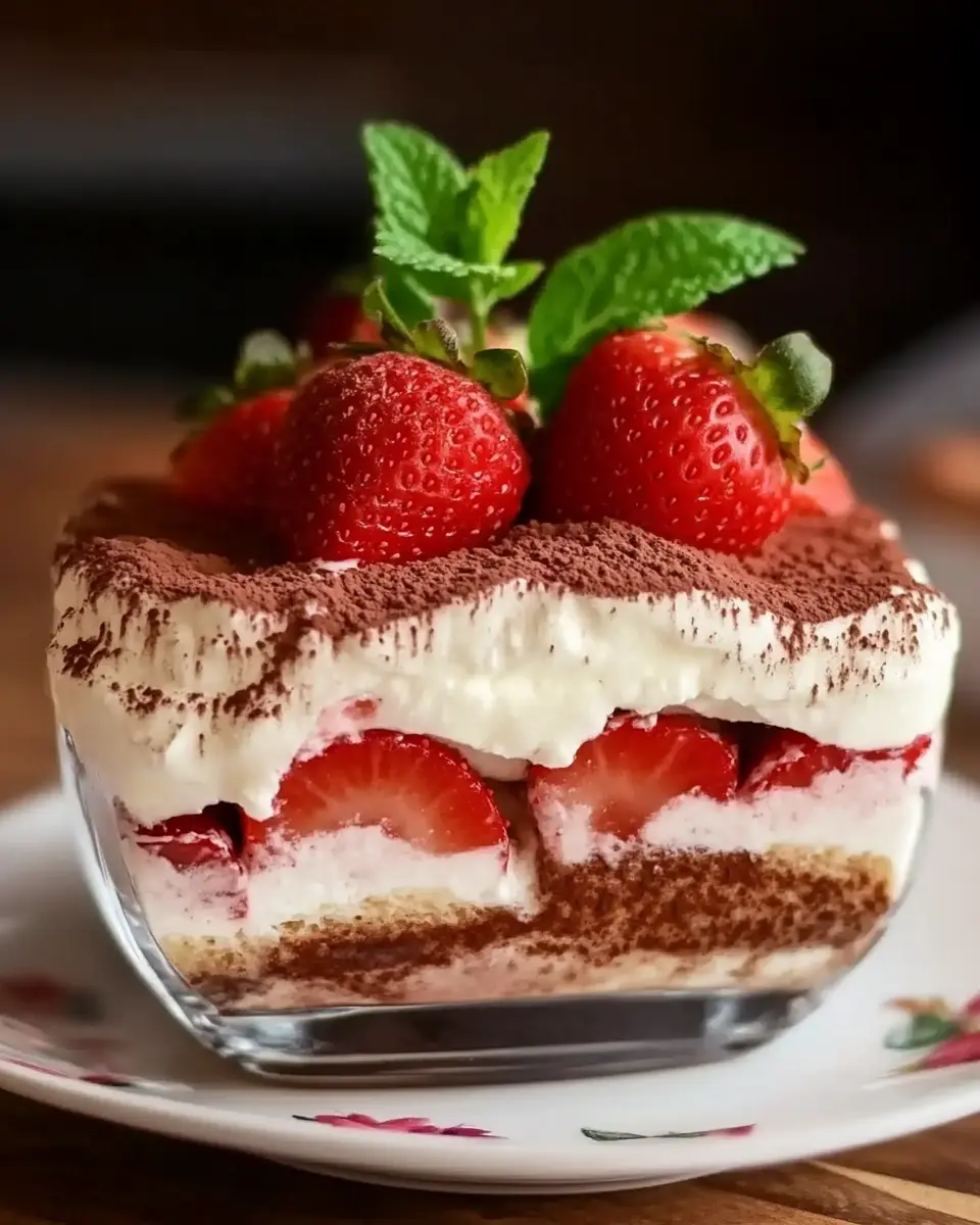 Erdbeer Tiramisu mit Mascarpone: Irresistibly Easy Delight