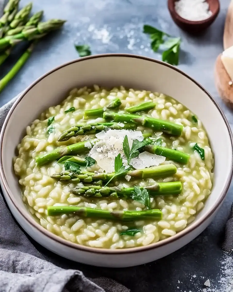 Spargelrisotto mit grünem Spargel – Bestes Rezept First Image First Image