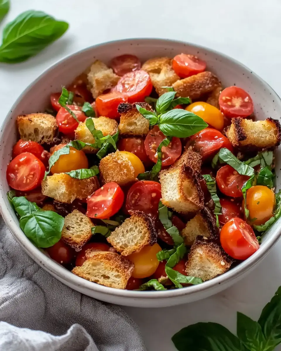 Sommerlicher Brotsalat mit Tomaten – Frisch, gesund und lecker First Image First Image