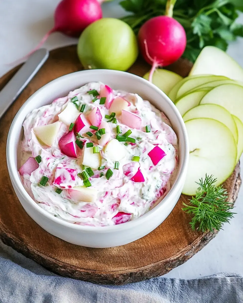 Leichter Radieschen Dip: Easy Boost with Apples and Cream Cheese