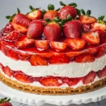 Erdbeertorte mit Mascarponecreme und Tortenguss – Ein fruchtiges Sommerdessert First Image First Image