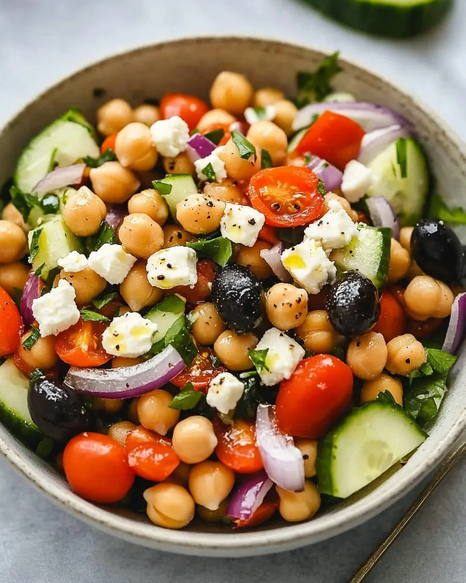 Griechischer Kichererbsensalat – Bestes Rezept First Image First Image