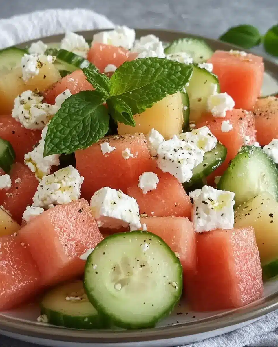 Melonen Feta Salat: Bestes Sommerrezept für Erfrischung
