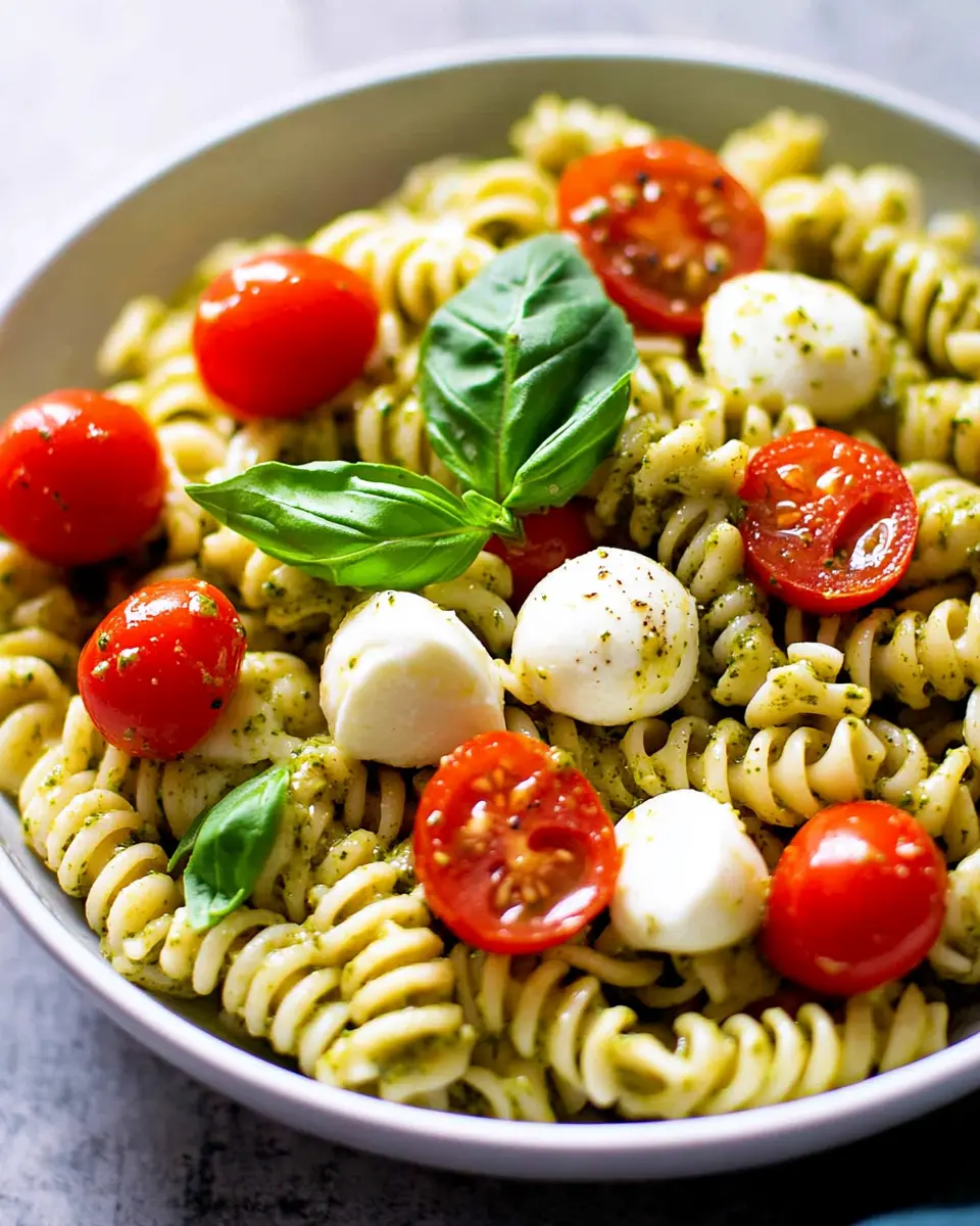 Nudelsalat mit Pesto (nur 15 Minuten!) First Image First Image