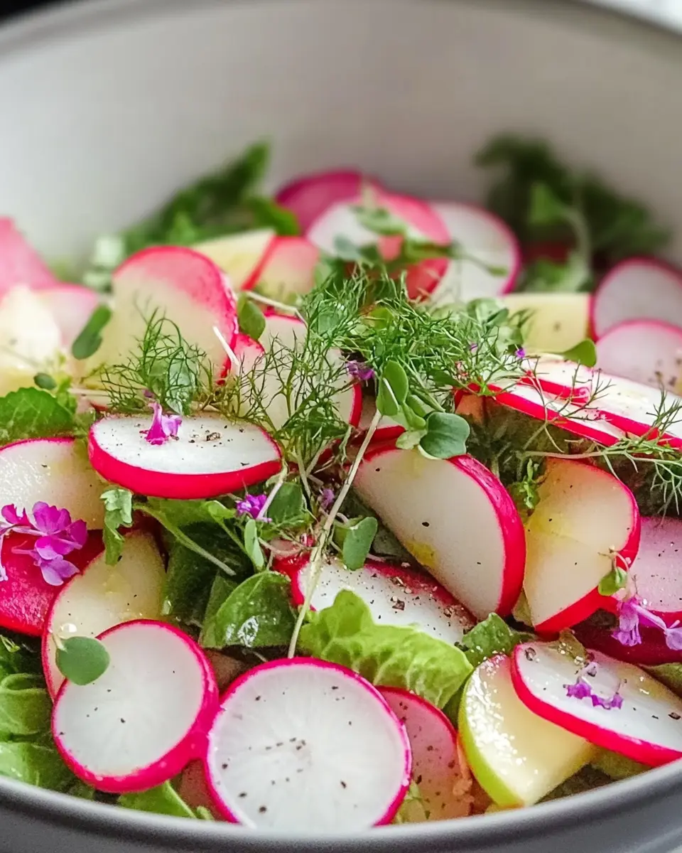 Radieschen Salat mit Apfel einfach & frisch First Image First Image