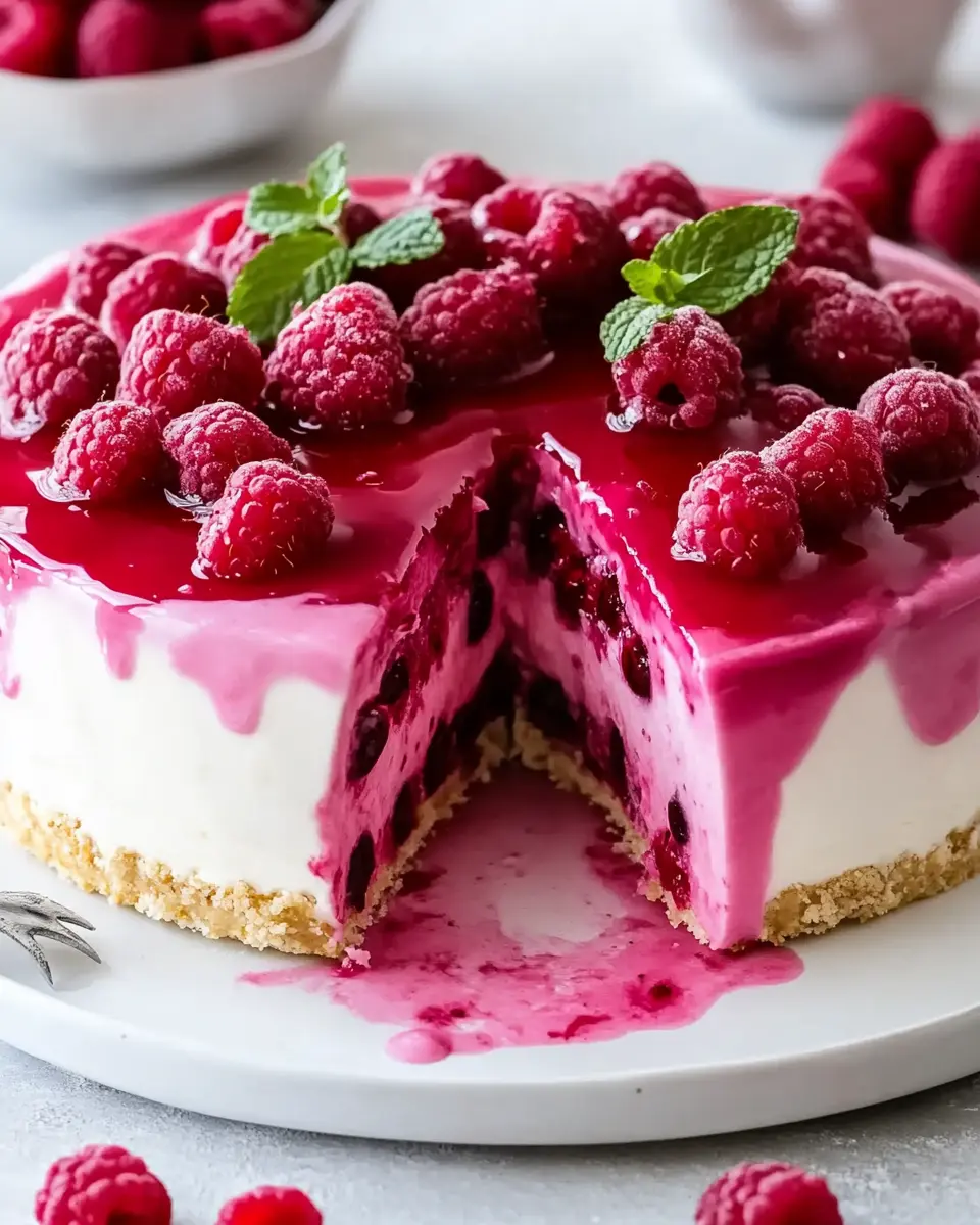 Himbeer Joghurt Torte – Bestes No-Bake Rezept First Image First Image