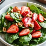 Spinatsalat mit Erdbeeren – Einfaches Rezept First Image First Image